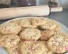 Cookies pépites de chocolat blanc et pralines roses