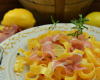 Tagliatelle au citron, jambon cru ou speck et ruguette