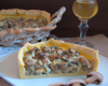 Tarte au thon, gruyère et champignons