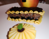 Millefeuilles de boudin noir et purée aux 2 pommes