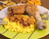 Tajine de poulet aux abricots et raisins secs