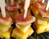 Brochettes apéritives sur ananas