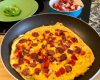 Omelette aux poivrons et chorizo