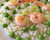 Risotto aux crevettes et petits pois