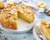 Gâteau invisible aux pommes, lait d'amandes et amandes