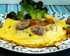 Omelette aux foies de volailles confits