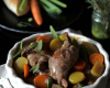 Lapin en cocotte à la fricassée de légumes