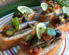 Bruschetta anchoïade et légumes croquants