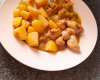 poêlée de pommes de terre et poulet au curry