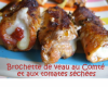 Brochettes de veau au comté et aux tomates séchées