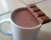 Chocolat chaud au lait écrémé et amidon