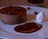 Mousse au chocolat et fond de café