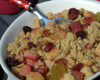 Crumble de pommes / rhubarbe et raisins secs