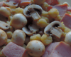 Coquillettes au jambon et aux champignons