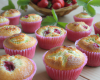 Muffins aux fraises confites