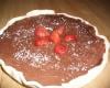 Tarte aux fraises et crème chocolat