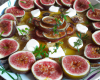 Carpaccio de figues à l'huile d'olive et chèvre chaud