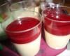 Panacotta à la vanille et à la framboise