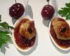 Brisures de foie gras et chutney aux cerises pour apéritif gourmand