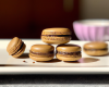 Macaron chocolat, ganache au thé earlgrey