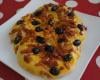 Fougasse lardons, olives noires de Nyons