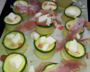 Courgette, lardon fromage