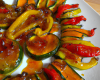 Courgettes caramel poivrons