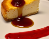 Chesse cake au coulis de canneberges et sirop d'érable