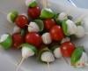 Petits piques tomates mozzarella