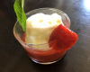 Île flottante aux Fraises du Périgord IGP et à la menthe