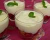 Tiramisu fraises-pêche basilic version verrine.