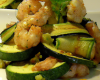 Courgette and crevettes