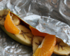 Banane en papillote, orange et gingembre