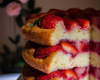 Gâteau renversé aux fraises