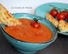 Soupe de tomates cerise confites au mascarpone