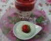 Fraises et lait d'amandes avec sa mousse de menthe