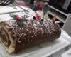 Bûche de Noël mousse choco et noix de coco