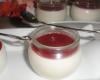 Pannacotta au coulis de fraises