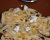 Tagliatelles au chèvre et miel