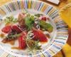 Quenelles de tomates en tartare, vinaigrette balsamique au poireau