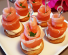 Bouchées de saumon aux crevettes roses