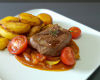 Filet mignon de chevreuil auce tomate et patates