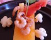 Saut de crevettes et bataille de melon