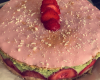 Fraisier et son nappage fraise et menthe