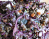 Salade de lentilles vertes, chou rouge et raisin