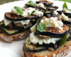 Toast d'aubergines au chèvre