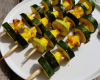 Brochettes de courgettes