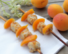 Brochettes abricots boudin blanc