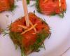 Cube de saumon gravlax