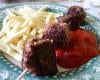 Boulettes en brochette